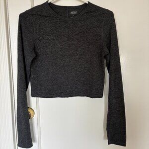 Girlfriend Collective ReSet Grey Long Sleeve Crop Size Small